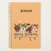 Gepersonaliseerde Merry Woofmas Typography Planner (Voorkant)