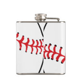 Gepersonaliseerde met honkbal gevulde maatkolf heupfles (Achterkant)