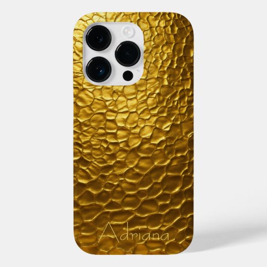 Gepersonaliseerde metalen titanium gouden radiale  Case-Mate iPhone case (Achterkant)