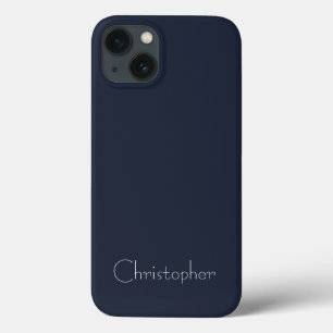 Gepersonaliseerde Metallic blauwe titanium radiale iPhone 13 Hoesje