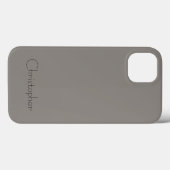 Gepersonaliseerde Metallic natuurlijke titanium Ra Case-Mate iPhone Case (Achterkant (horizontaal))