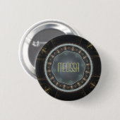 Gepersonaliseerde Metallic  Steampunk Fractal Ronde Button 5,7 Cm (Voorkant /achterkant)