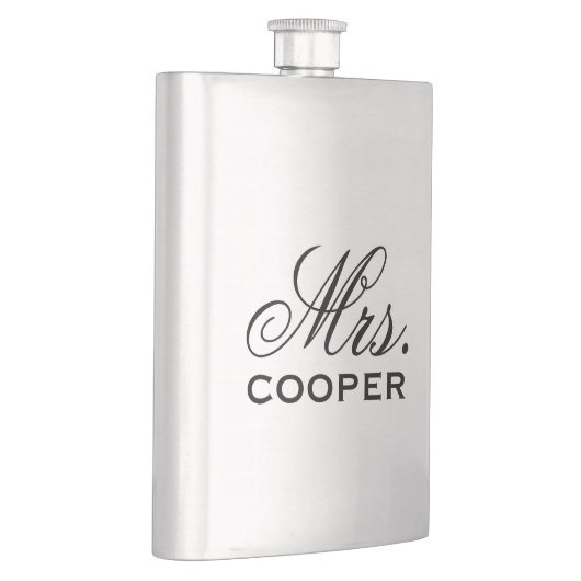 Gepersonaliseerde mevrouw Bride Wedding Keepomwill Heupfles (Rechts)