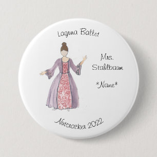 Gepersonaliseerde mevrouw Stahlbaum Keepomwille Nu Ronde Button 7,6 Cm