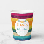 Gepersonaliseerde Mexicaanse Fiesta Baby shower Papieren Bekers (Achterkant)