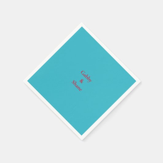 Gepersonaliseerde Mexicaanse turquoise koppels Dou Servet (Hoek)