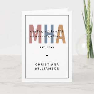 Gepersonaliseerde MHA Master of Health Administrat Kaart