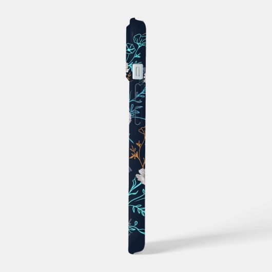 Gepersonaliseerde Midnight Garden iPhone 15 Hoesje (Linkerkant)