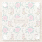 Gepersonaliseerde Midwest Prinses ontwerper Glazen Onderzetter (Achterkant)