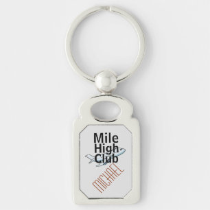 "Gepersonaliseerde Mile High Club Sleutelhanger, Sleutelhanger