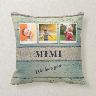 Gepersonaliseerde Mimi Kleinkinderen 3 Fotocollage Kussen
