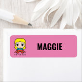 Gepersonaliseerde Mini Justice League Supergirl Etiket (Insitu)