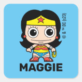 Gepersonaliseerde Mini Wonder Woman Kinderen label (Voorkant)