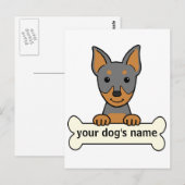 Gepersonaliseerde miniatuur Pinscher Briefkaart (Voorkant / Achterkant)