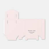 Gepersonaliseerde Minimal Blush Pink Wedding Favor Bedankdoosjes (Uitgevouwen)