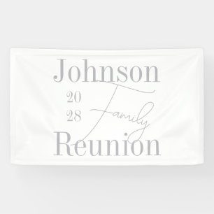 Gepersonaliseerde minimale moderne familie reünie  spandoek