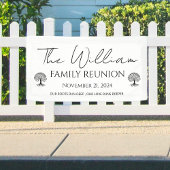 Gepersonaliseerde minimale moderne witte familiere spandoek