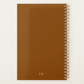 Gepersonaliseerde minimale terracotta maandelijks/ planner (Achterkant)