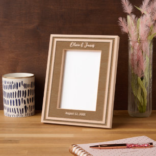 Gepersonaliseerde minimale trouwfoto gegraveerde lijstjes