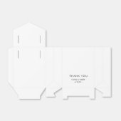 Gepersonaliseerde minimale witte bruiloft gunstbox bedankdoosjes (Uitgevouwen)
