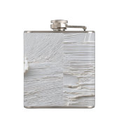 Gepersonaliseerde minimale witte textuur Abstract Heupfles (Achterkant)