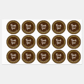 Gepersonaliseerde minimalistische bedanktekst labels (Vel)