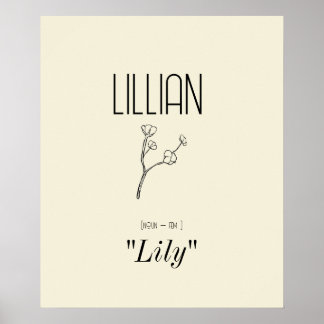 Gepersonaliseerde minimalistische bloemenwandkunst poster