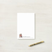 Gepersonaliseerde minimalistische boekenliefhebber post-it® notes (Op bureau)