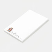 Gepersonaliseerde minimalistische boekenliefhebber post-it® notes (Schuin)