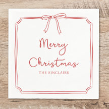 Gepersonaliseerde Minimalistische Bow Design Kerst