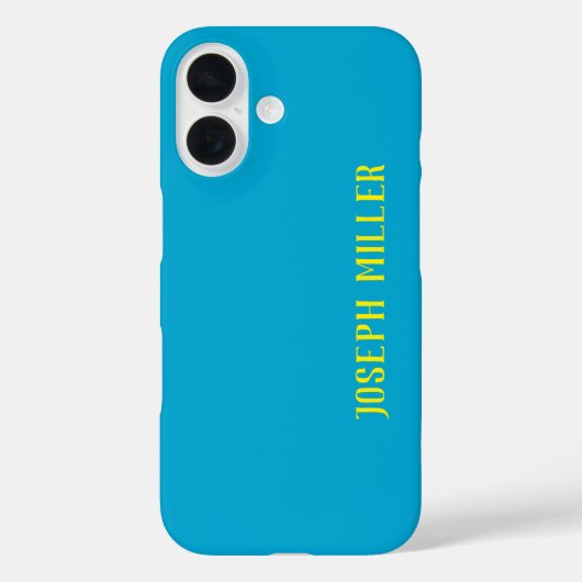 Gepersonaliseerde minimalistische, elegante blauw  Case-Mate iPhone case (Achterkant)