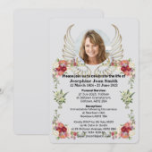 Gepersonaliseerde minimalistische foto Uitvaart Kaart (Voorkant / Achterkant)