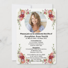 Gepersonaliseerde minimalistische foto Uitvaart Kaart