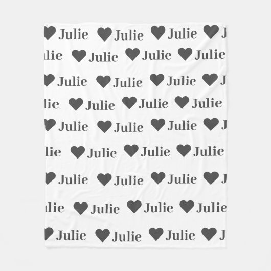 Gepersonaliseerde minimalistische hart deken (Voorkant)