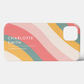 Gepersonaliseerde minimalistische kleurengolf Case-Mate iPhone case (Achterkant (horizontaal))