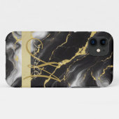 Gepersonaliseerde minimalistische moderne zwart go Case-Mate iPhone case (Achterkant (horizontaal))