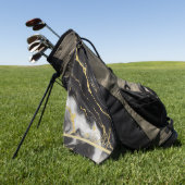 Gepersonaliseerde minimalistische moderne zwart go golfhanddoek (Groen)