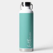 Gepersonaliseerde minimalistische naam waterfles (Voorkant)