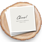 Gepersonaliseerde minimalistische "Proost!" Script Servet