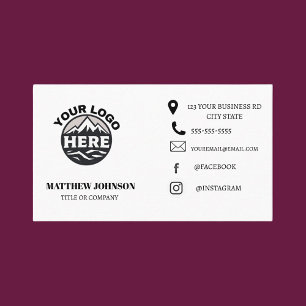 Gepersonaliseerde minimalistische sociale Logo-med Visitekaartje
