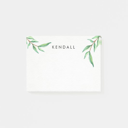 Gepersonaliseerde minimalistische Waterverf verlaa Post-it® Notes (Voorkant)