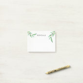 Gepersonaliseerde minimalistische Waterverf verlaa Post-it® Notes (Op bureau)