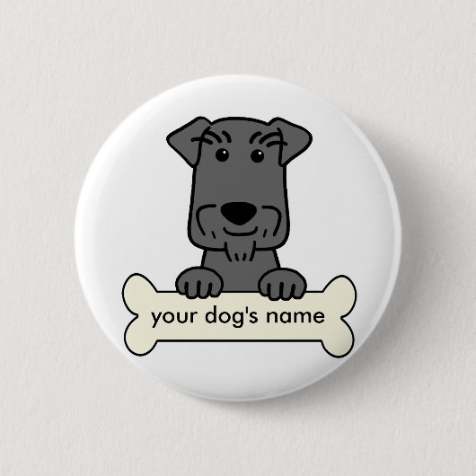 Gepersonaliseerde minister Schnauzer Ronde Button 5,7 Cm (Voorkant)