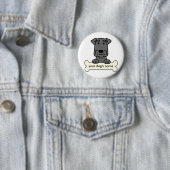 Gepersonaliseerde minister Schnauzer Ronde Button 5,7 Cm (In situ)