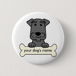 Gepersonaliseerde minister Schnauzer Ronde Button 5,7 Cm