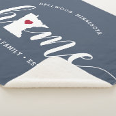 Gepersonaliseerde Minnesota Home State Sherpa Deken (3/4)