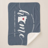 Gepersonaliseerde Minnesota Home State Sherpa Deken (Voorkant)