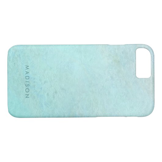 Gepersonaliseerde Mint Green Ombre Waterverf Case-Mate iPhone Case (Achterkant (Horizontaal))