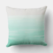 Gepersonaliseerde Mint Green Ombre Waterverf Kussen (Achterkant)
