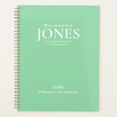 Gepersonaliseerde Mint Groen | Business Planner (Voorkant)